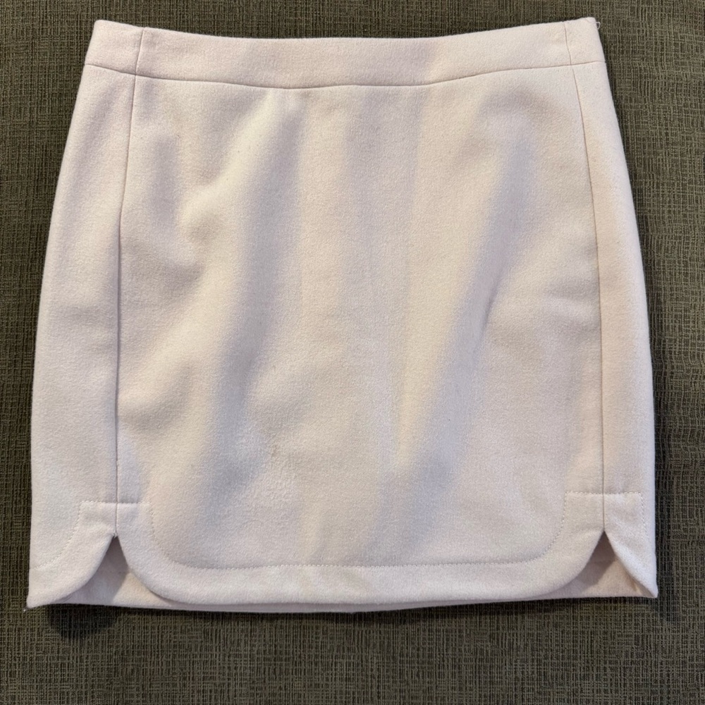 Classic J.Crew Cream Mini skirt 2010s, wool, lined, size 2